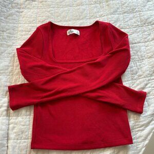 Hollister Red Long Sleeve Top